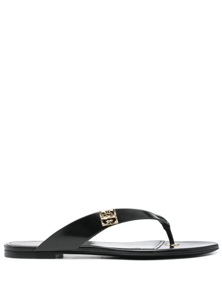  Givenchy 4g Liquid Flat Sandals - Black 