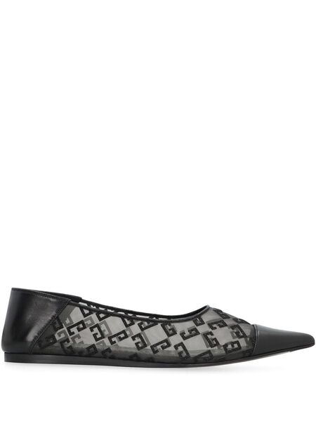  Givenchy 4g Motif Ballerina Shoes - Black 