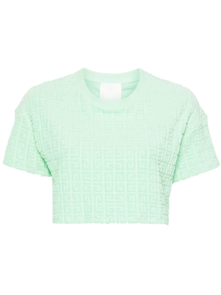  Givenchy 4g-motif Cropped T-shirt - Green 