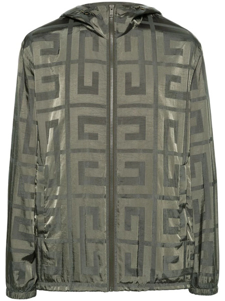  Givenchy 4g-motif Taffeta Jacket - Green 