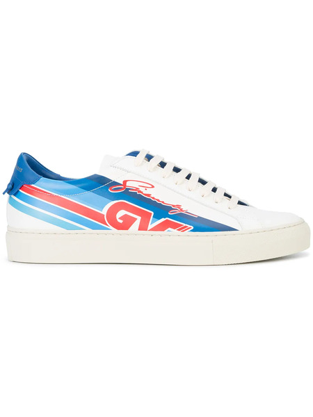  Givenchy Gv Motocross Print Sneakers - White 