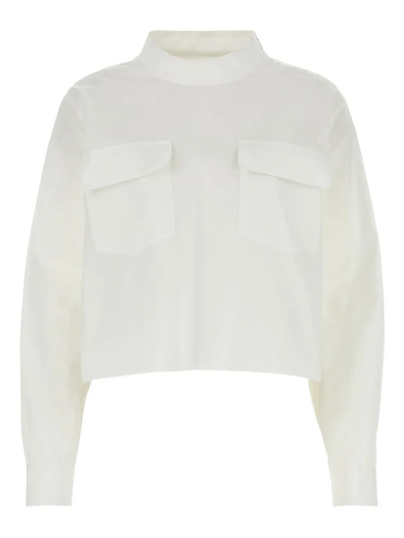  Givenchy High-neck Pocket Blouse - White 