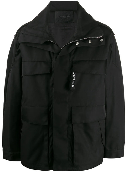  Givenchy Hooded Rain Jacket - Black 