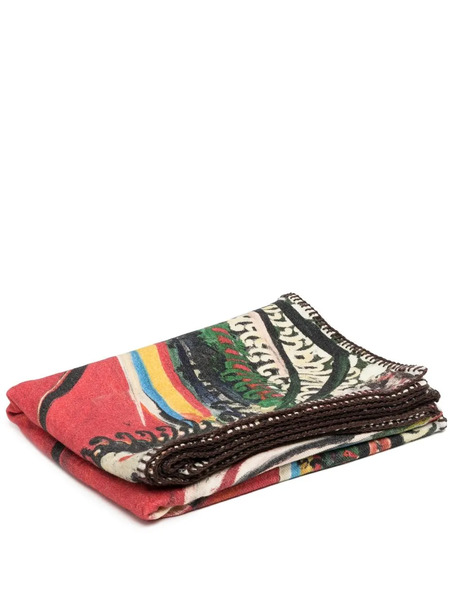  Givenchy Illustration-print Wool Blanket - Multicolour 