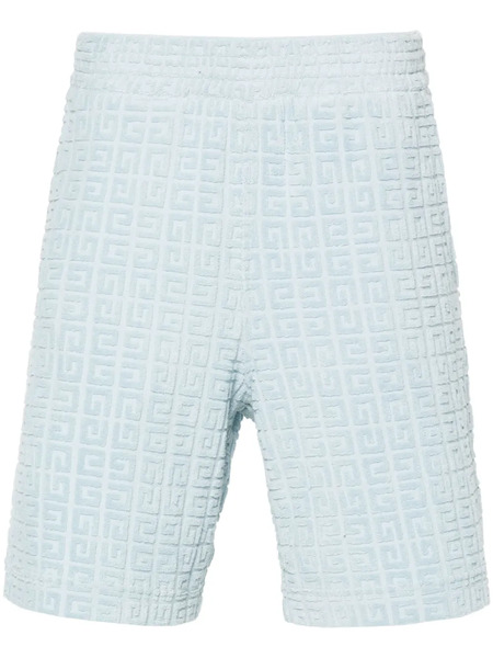  Givenchy Jacquard-pattern Bermuda Shorts - Blue 