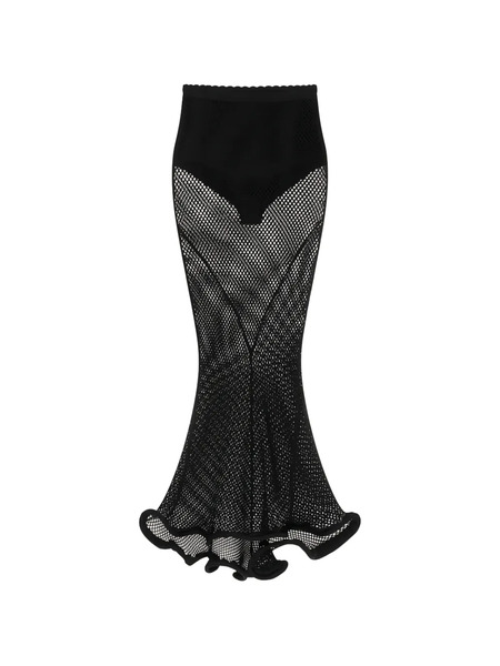  Givenchy Kickback Ruffled Midi Skirt - Black 