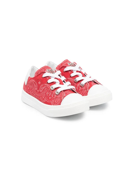  Givenchy Kids Bandana Print Low-top Sneakers - Red 