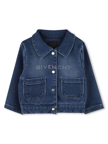  Givenchy Kids Denim Cardigan - Blue 