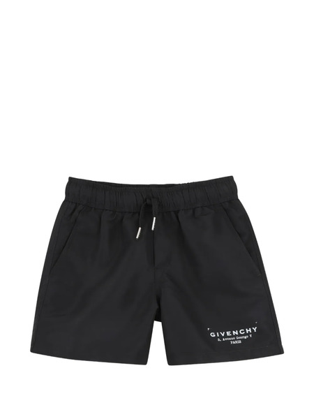  Givenchy Kids Drawstring Swim Shorts - Black 