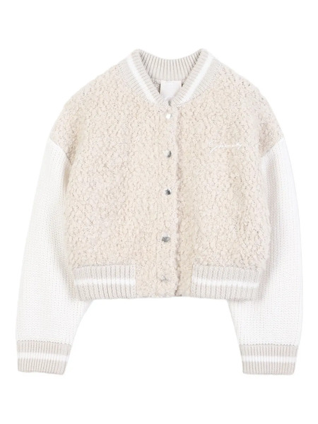  Givenchy Kids Faux-shearling Cardigan - Neutrals 