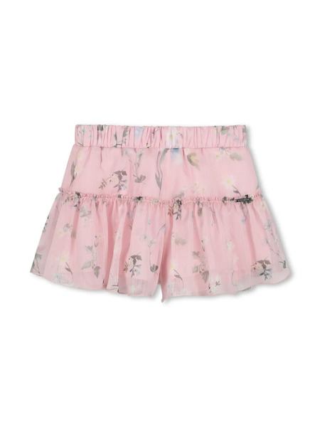  Givenchy Kids Floral-print Skirt - Pink 