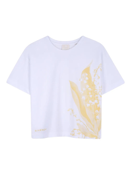  Givenchy Kids Floral-print T-shirt - White 