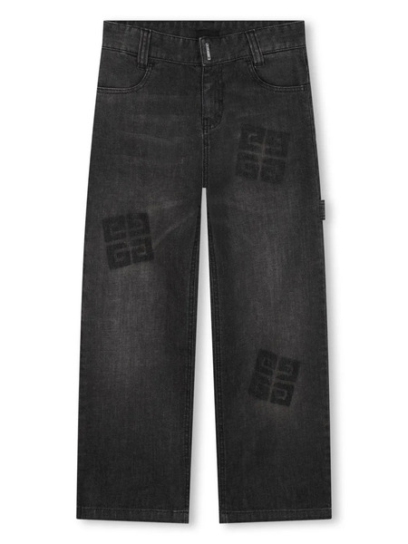 Givenchy Kids 4g Adjustable-waist Jeans - Black 