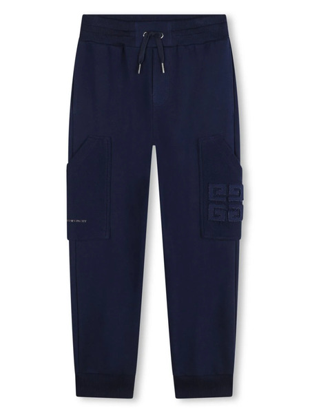  Givenchy Kids 4g Cotton-blend Trousers - Blue 