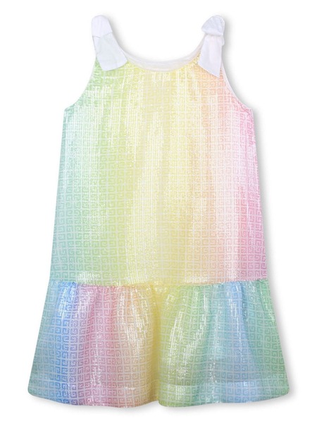  Givenchy Kids 4g Gradient Sequinned A-line Dress - Yellow 