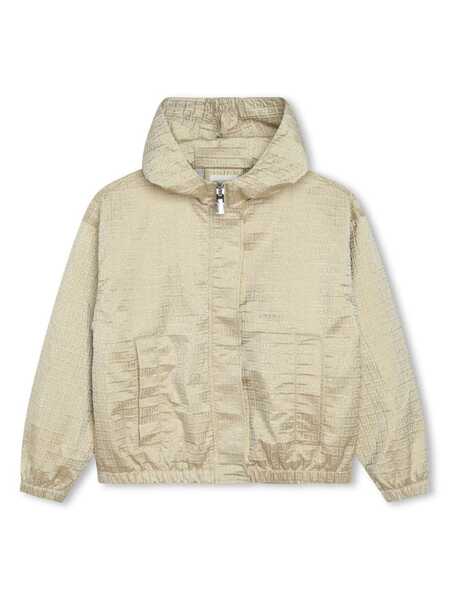  Givenchy Kids 4g-jacquard Hooded Windbreaker - Gold 