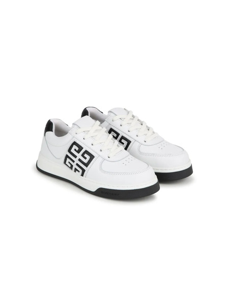  Givenchy Kids 4g-logo Leather Sneakers - White 