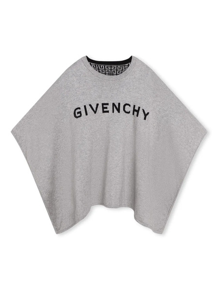  Givenchy Kids 4g-motif Round-neck Reversible Cape - Grey 