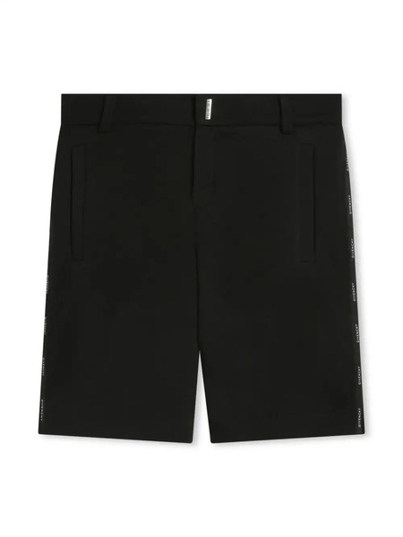  Givenchy Kids 4g-plaque Bermuda Shorts - Black 