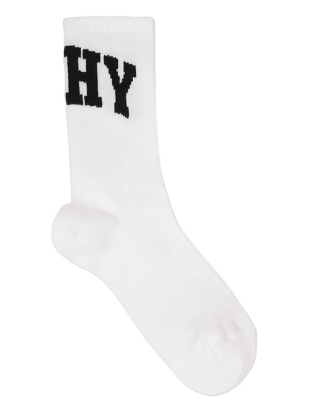  Givenchy Kids Intarsia Knit-logo Socks - White 