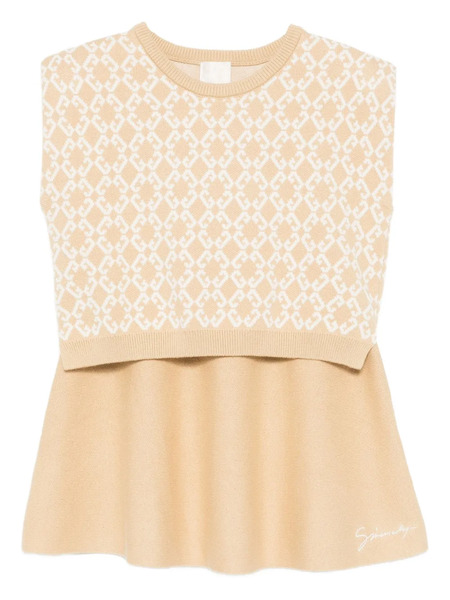 Givenchy Kids Intarsia-knit Skirt Set - Neutrals 