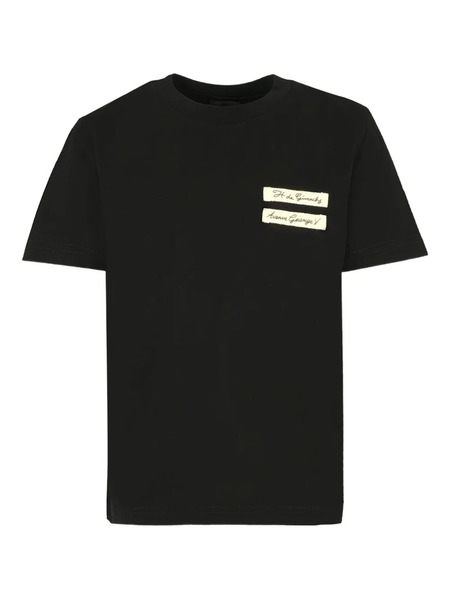  Givenchy Kids Label-applique T-shirt - Black 