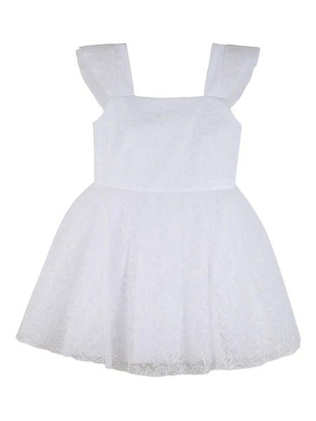  Givenchy Kids Lace Sleeveless Dress - White 