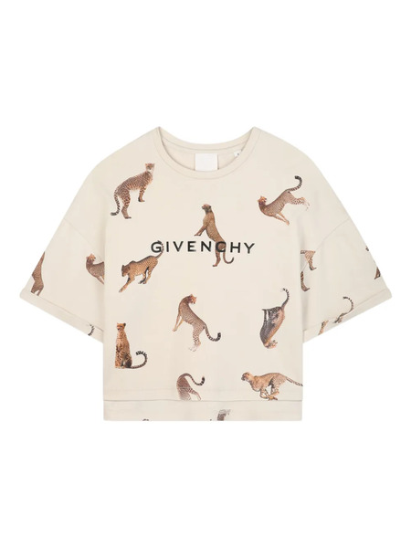  Givenchy Kids Leopard-print T-shirt - Neutrals 