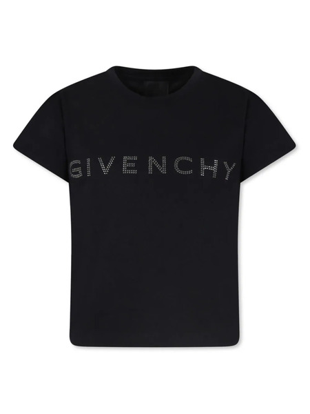  Givenchy Kids Logo-embellished Organic Cotton T-shirt - Black 