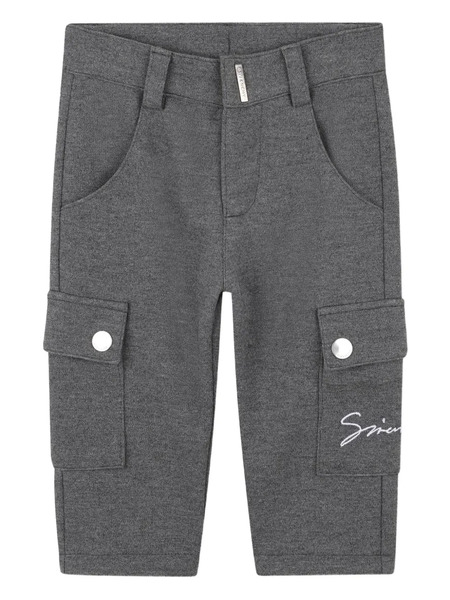  Givenchy Kids Logo-embroidered Cargo Pants - Grey 