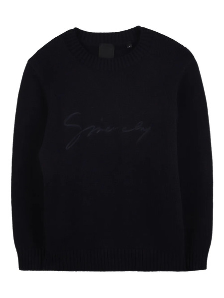  Givenchy Kids Logo-embroidered Jumper - Blue 