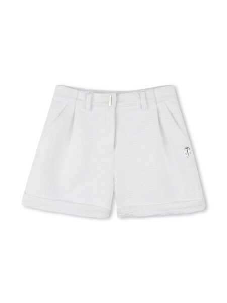  Givenchy Kids Logo Plaque Shorts - White 