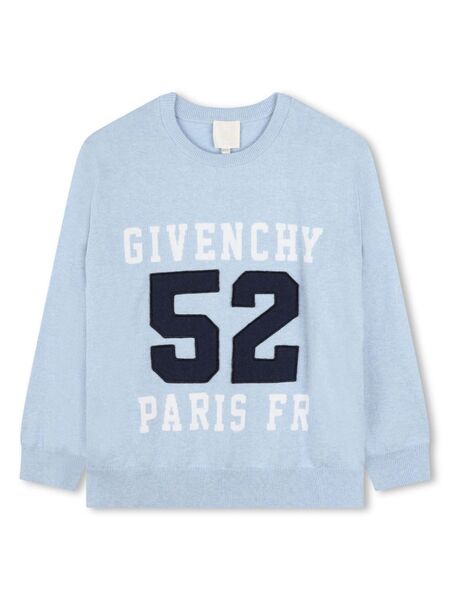  Givenchy Kids Logo-print Cotton Jumper - Blue 