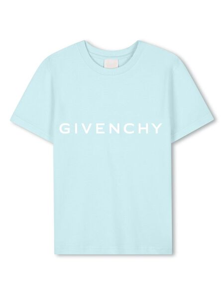  Givenchy Kids Logo-print Cotton T-shirt - Blue 