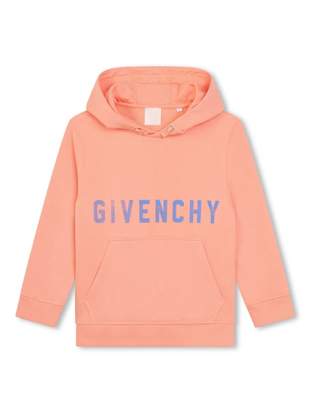  Givenchy Kids Logo-print Drawstring Hoodie - Orange 