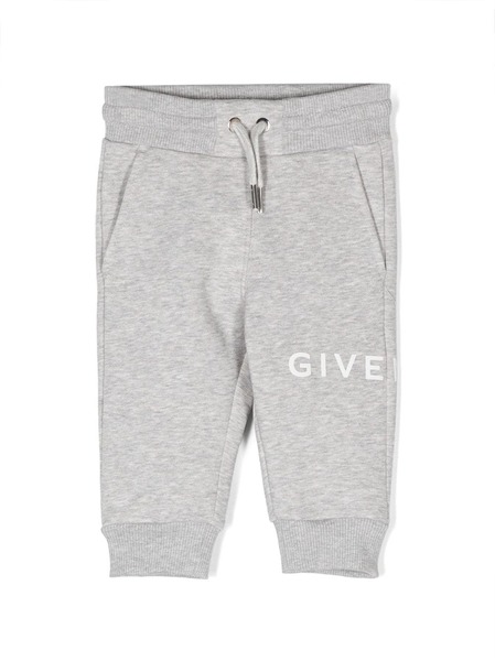  Givenchy Kids Logo-print Drawstring Trousers - Grey 