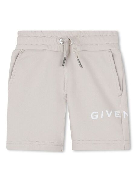 Givenchy Kids Logo-print Fleece Shorts - Neutrals 