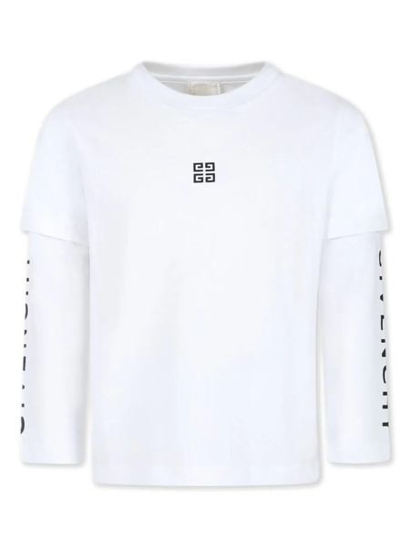  Givenchy Kids Logo-print Organic-cotton T-shirt - White 