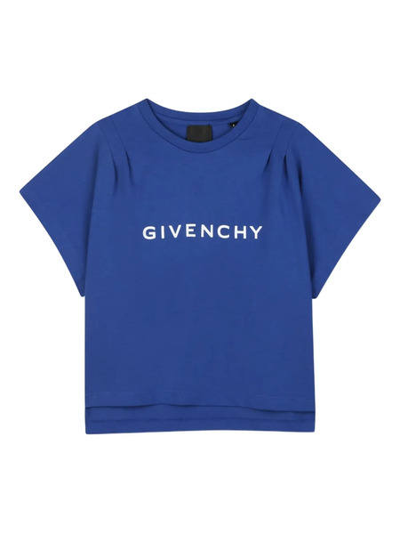  Givenchy Kids Logo-print Short-sleeve T-shirt - Blue 
