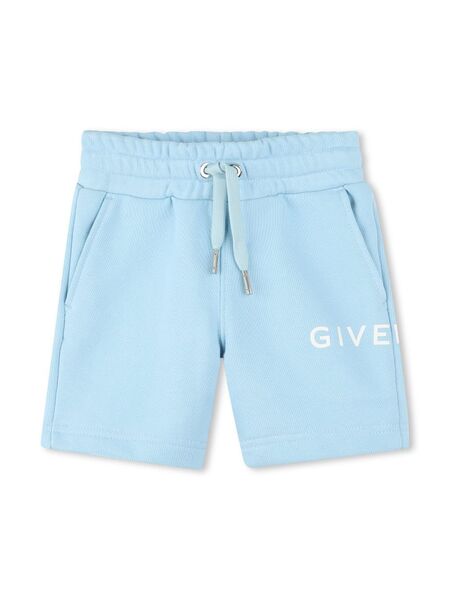  Givenchy Kids Logo-print Track Shorts - Blue 
