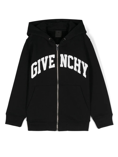  Givenchy Kids Logo-print Zip-up Hoodie - Black 