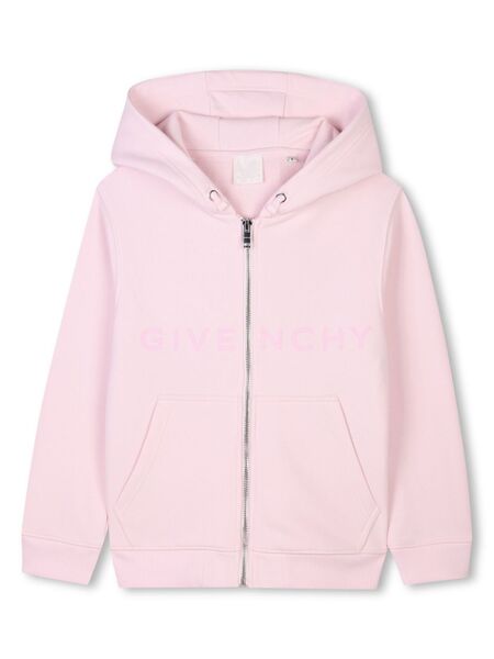  Givenchy Kids Logo-print Zip-up Hoodie - Pink 