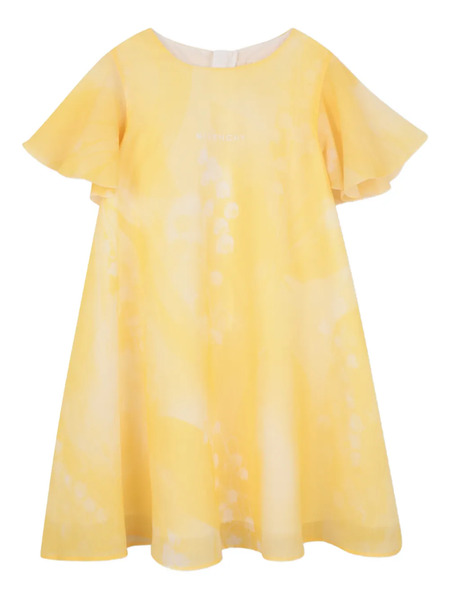  Givenchy Kids Logo Zip-fastening Dress - Yellow 