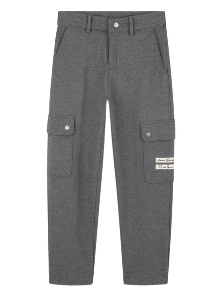  Givenchy Kids Mélange-effect Cargo Trousers - Grey 