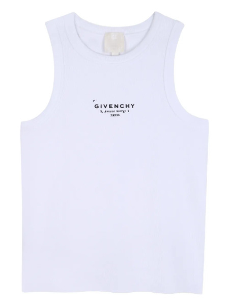  Givenchy Kids Ribbed Tank Top - White 
