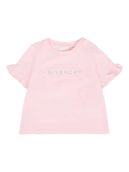  Givenchy Kids Ruffled Logo T-shirt - Pink 