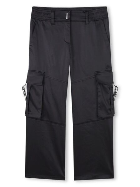  Givenchy Kids Satin Cargo Trousers - Black 