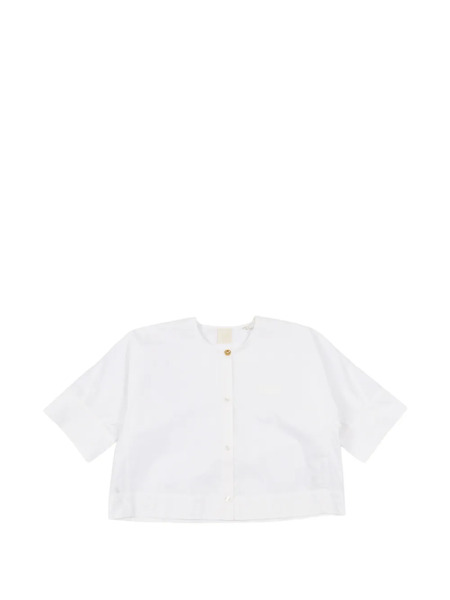  Givenchy Kids Short-sleeved Embroidered Patch Shirt - White 