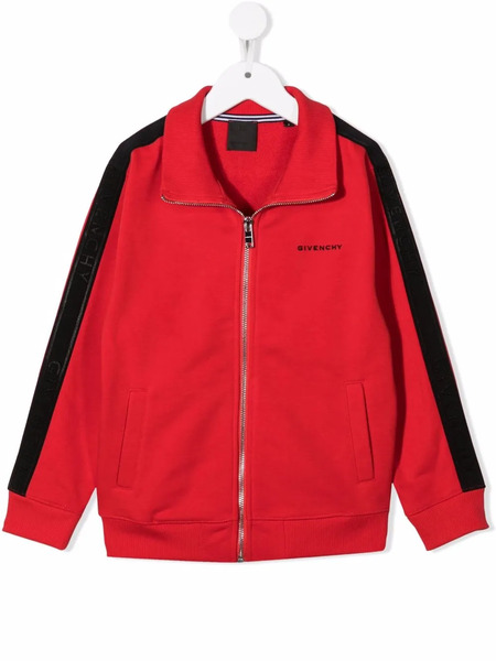  Givenchy Kids Side Stripe Track Jacket - Red 