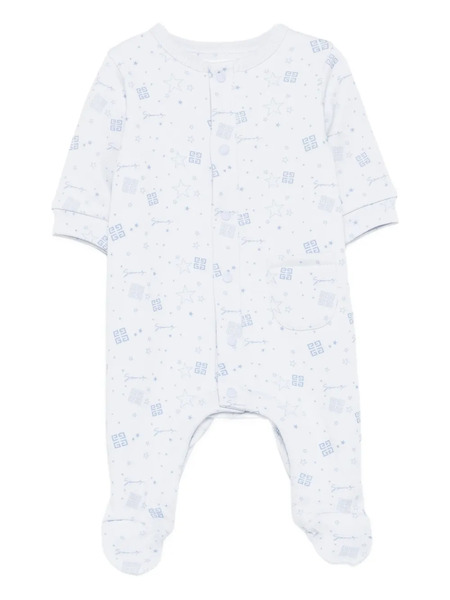 Givenchy Kids Star Logo-print Babygrow - Blue 